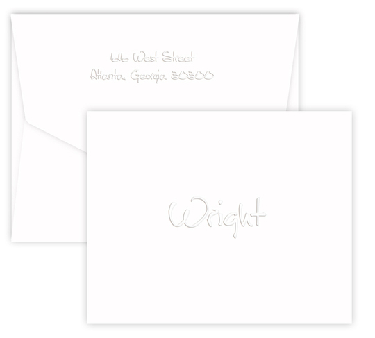 Sunrise Embossed Folded Note Cards